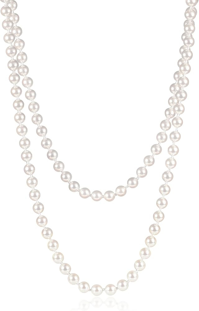 ZAVANA Long Pearl Necklace for Women, 24-inch, 34-inch, 55-inch or 60-inch Long Necklaces for Wom... | Amazon (UK)