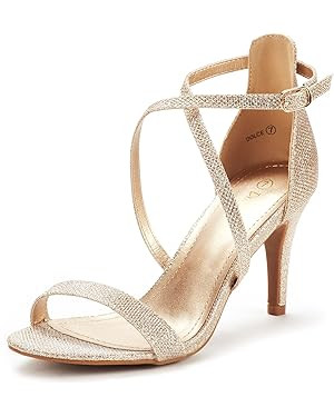 DREAM PAIRS Women's Dolce Fashion Stilettos Open Toe Pump Heel Sandals | Amazon (US)