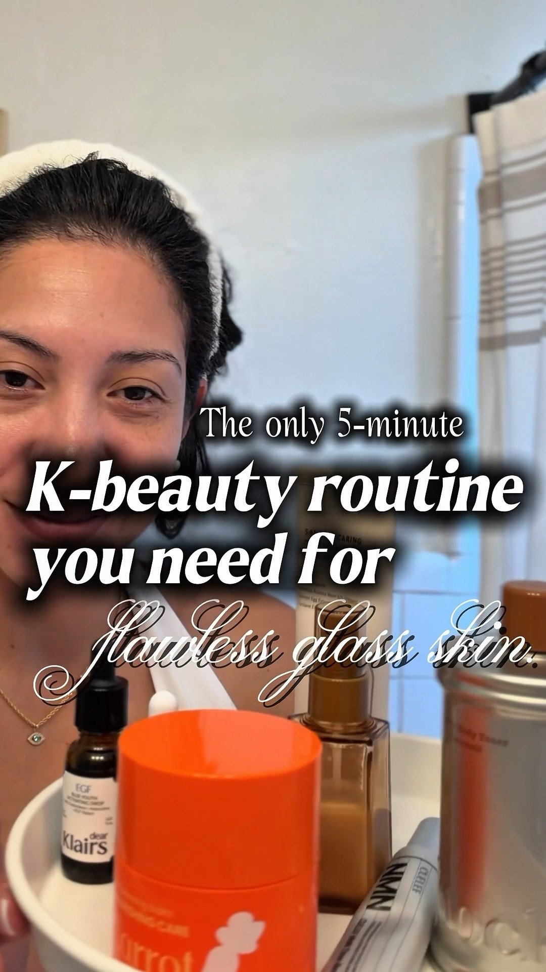 My 5-minute glass skin routine for sensitive skin ✨

Here is the exact K-beauty sequence that leaves my skin calm, firm, and ultra-glowy:
🌸 Kahi Balm: The perfect soothing base to prep and protect sensitive skin.
🧬 Klairs EGF Drops & Rejuran Ampoule: High-performance targeting for cell renewal and pore tightening.
🐟 Hebe Blue Salmon PDRN & Cuelef NMN: Locked-in firmness, bounce, and deep hydration.
💦 Knock Toner & Serum Mist: The ultimate final step to seal everything in for that mirror-like finish.

Minimal steps, maximum glow. 💆🏽‍♀️🤍

Comment "GLOW" and I’ll send the direct links straight to your DMs! 🛍️👇🏽 #kbeauty #glassskin #sensitiveskin #skincareroutine #glowyskin #minimalistbeauty #LTKbeauty

#LTKgrwm #LTKmomlife #LTKselfcare