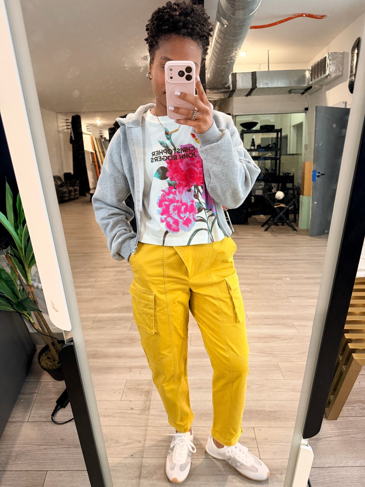 A cool, casual and colorful spring outfit! I wore this on set for our latest podcast episode. The tee is from the old navy and CJR collab, the cargos are from an Amazon the Drop and @karenbritchick collab and the sneakers are new!

#LTKootd #LTKgrwm #LTKdayinmylife