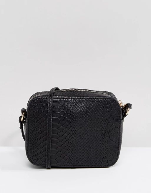 ASOS DESIGN snake effect cross body camera bag | ASOS US