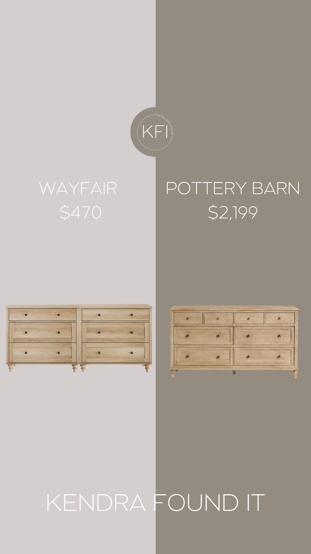 This Pottery Barn Sausalito Dresser dupe from Wayfair might be one of my favorite look-for-less finds yet. The warm natural finish, the turned feet, the spacious drawers, the subtle traditional silhouette—it has all the charm of the $2,199 Pottery Barn version without the steep price tag. And get this: the Wayfair version is under $500.

It’s the perfect blend of modern organic and timeless design, and fits beautifully in bedrooms styled with a California-casual, coastal, or transitional vibe. I’m always hunting for pieces that bring that designer look without the designer markup, and this one delivers on both quality and aesthetic.

I compare hundreds of products every week and this one stopped me mid-scroll. If you’ve had the Sausalito dresser on your wishlist, this is the dupe you’ve been waiting for.

Kendra found it so you don’t have to. 🖤 

 #LTKHome #LTKSaleAlert