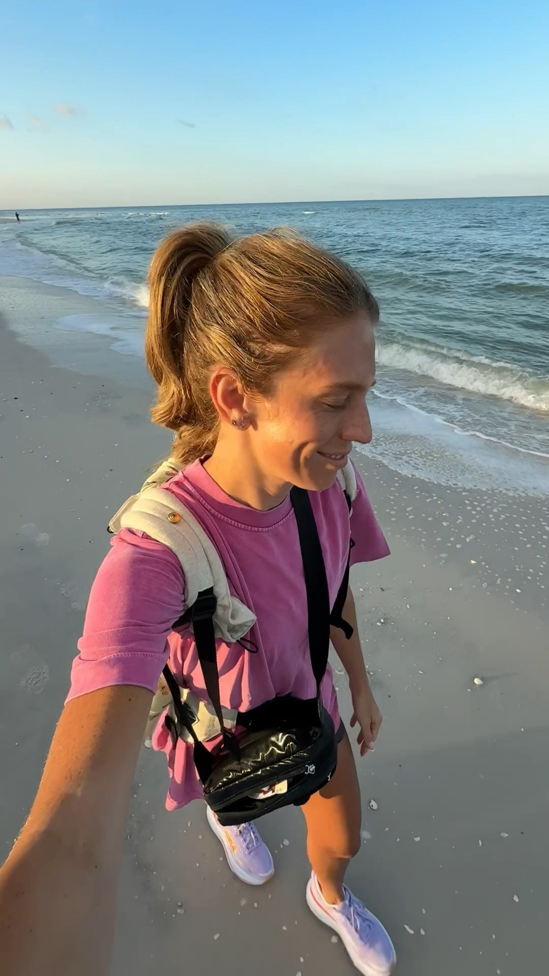 Size medium tall in shirt but could easily wear size small regular if size is sold out. Plenty oversized 
Shorts run tts
Carrier is artipoppe but also linked another fave of mine that is similar and half the price 

Walking outfit | beach walk | free people movement | active outfit | workout look | hoka shoes | Abercrombie 

#LTKSpringSale #LTKFamily #LTKActive