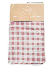 50x84 Set Of 2 Biggie Gingham Cottage Window Panels | Home | Marshalls | Marshalls