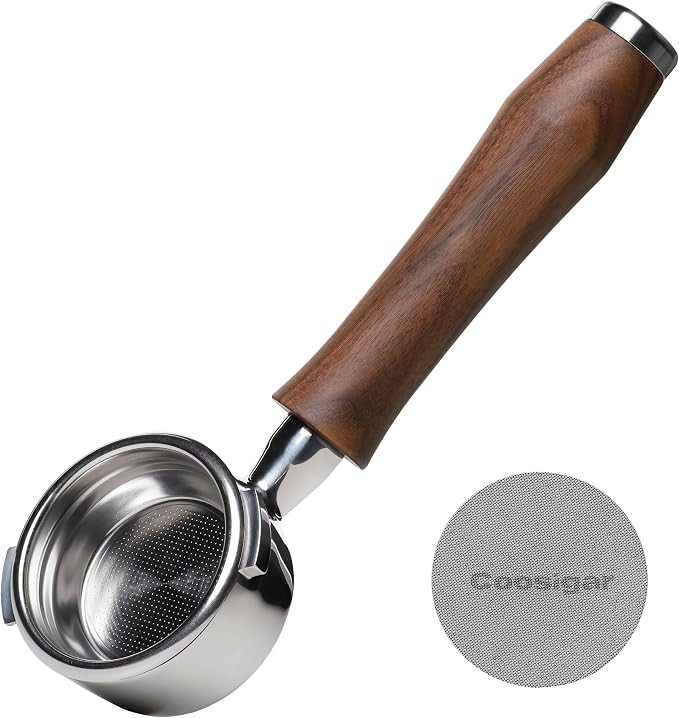 58mm Bottomless Portafilter | Fits for Gaggia machines| Stainless Steel portafilter and Walnut wo... | Amazon (US)