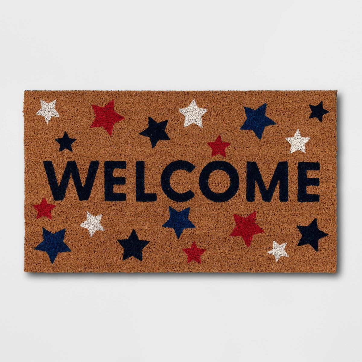 1'4"x2'4" American 'Welcome' Stars Doormat Natural - Sun Squad™ | Target