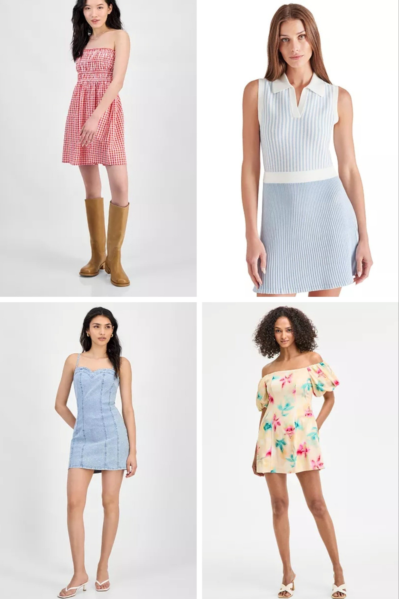 Summer dresses all on sale under $40 at Macy's. The red gingham is perfect for the 4th of July. Great dresses for going out to dinner, sunset boat rides or a day on the town.

#LTKSummerEdit #LTKSeasonal #LTKSaleAlert