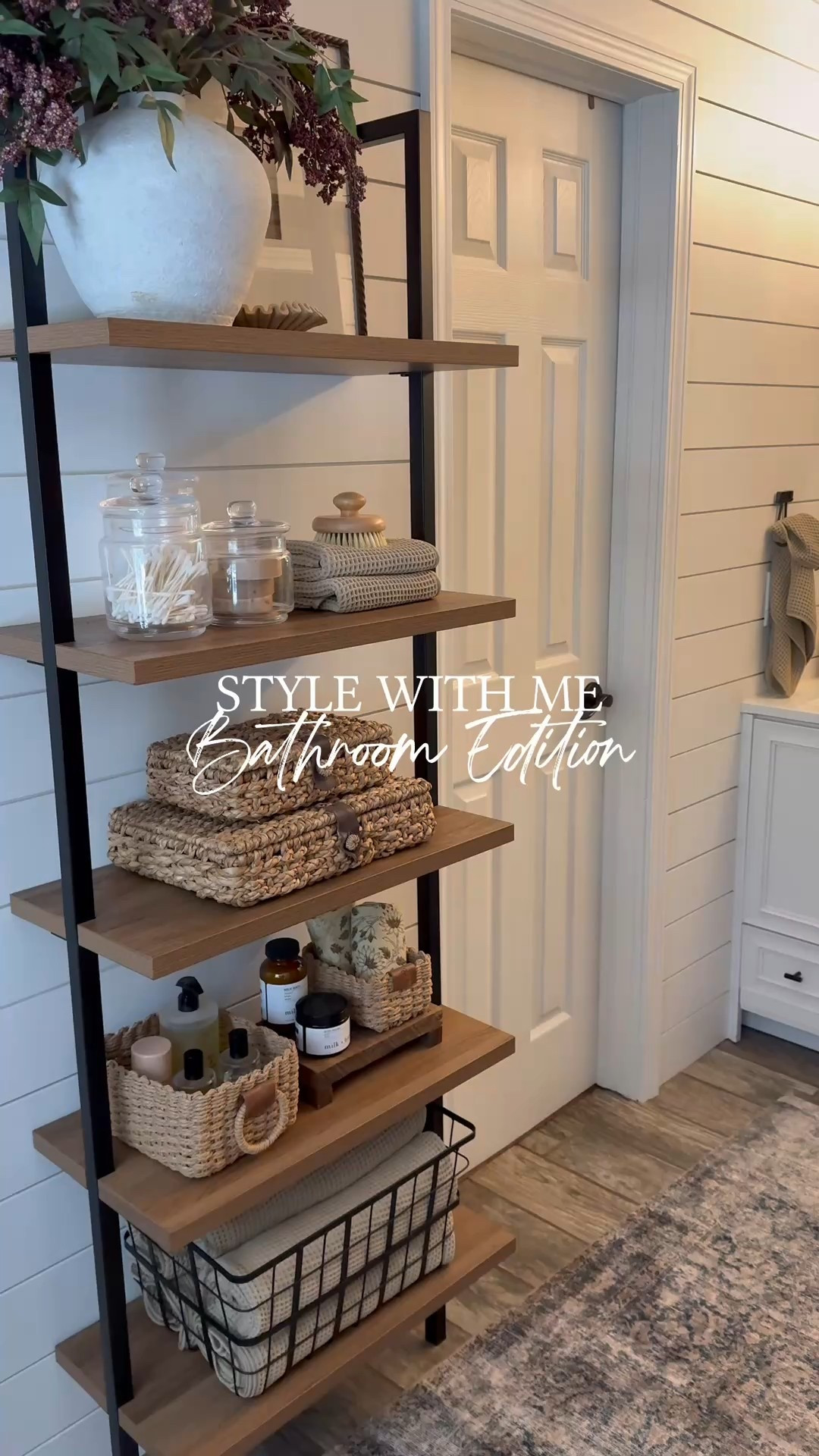 Bathroom Shelf Styling Staples
Follow @farmtotablecreations on Instagram for more home finds & styling inspo.

A little shelf styling can go a long way in creating a calm, collected bathroom space. I mixed natural textures—woven baskets, glass jars, soft waffle towels—for a functional yet pretty setup that keeps all the essentials close. From self-care staples to extra towels, every layer adds warmth and purpose.

#bathroomdecor #bathroomstyling #neutralhome #shelfie #bathroomorganization #ltkbathroom #ltkfinds #shelfstyling #bathroomdetails #homestyle #shelforganizing



#LTKSaleAlert #LTKHome #LTKFindsUnder50