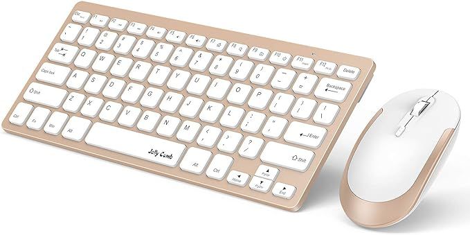 Wireless Keyboard and Mouse, Jelly Comb 2.4G Slim Compact Quiet Small Keyboard and Mouse Combo fo... | Amazon (US)