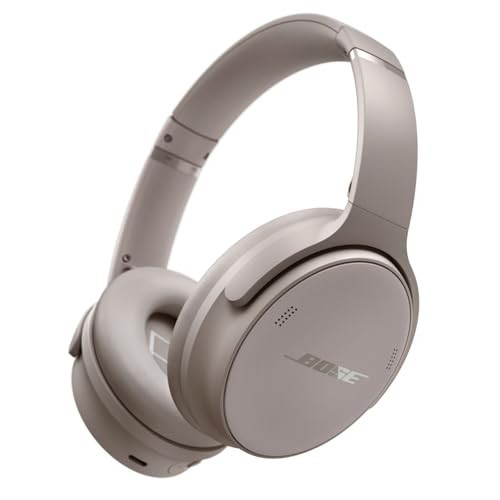 Bose QuietComfort Headphones - Wireless Bluetooth Headphones, Active Over Ear Noise Cancelling and Mic, USB-C Charging, Deep Bass, Up to 24 Hours of Playtime, Sandstone | Amazon (US)