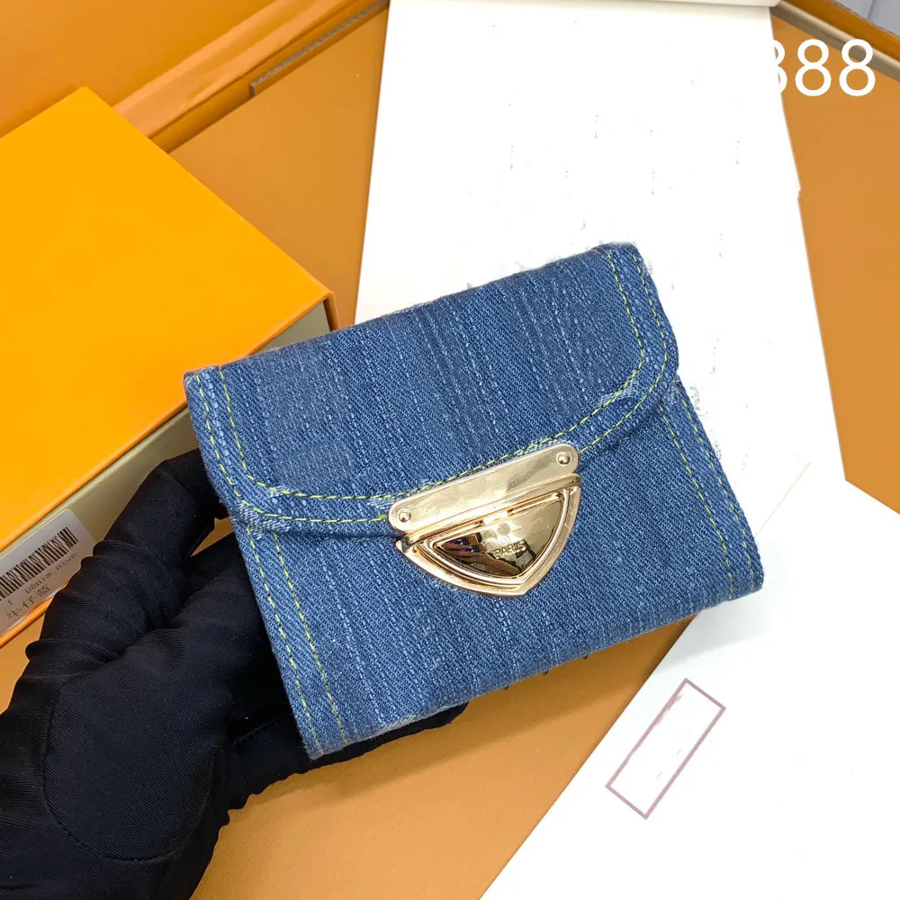 Pink Denim Designer Wallet Blue Denim Bag Key Coin Purse Zipper Wallet Long Short Wallets Flower ... | DHGate