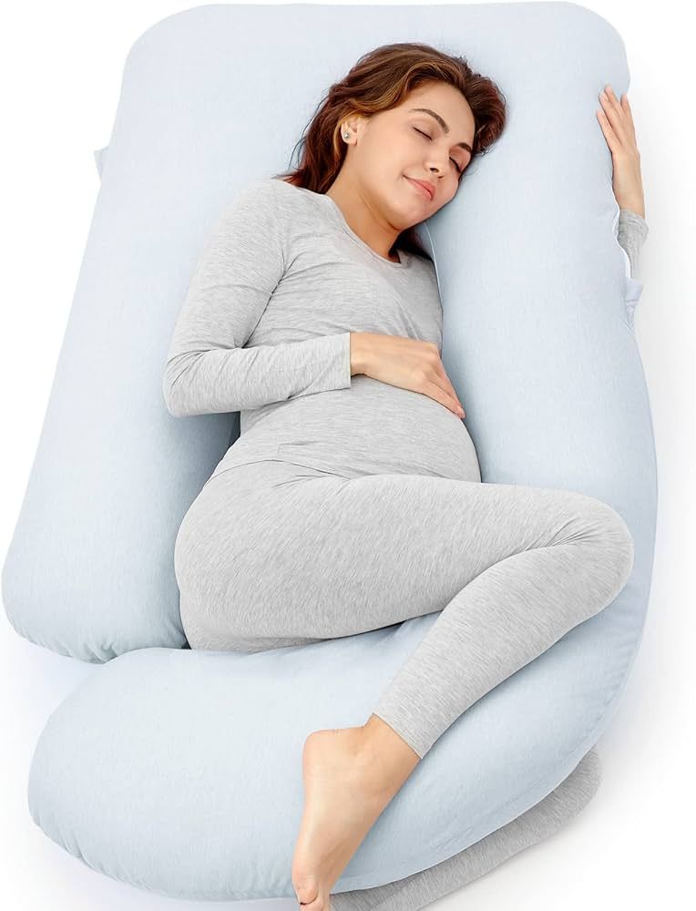 Momcozy Pregnancy Pillows for Sleeping, U Shaped Full Body Pillow 57 Inch for Pregnant Women with... | Amazon (US)