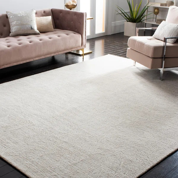 Airan Handmade Wool Beige/Ivory Rug | Wayfair North America
