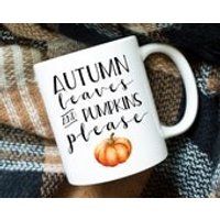 Autumn Leaves and Pumpkins Please Mug, Fall Mug, Autumn Mug, Pumpkin Mug, Cute Mug, Coffee Bar, Coffee Mug, Fall Decor, Halloween, Cup, Mug | Etsy (US)