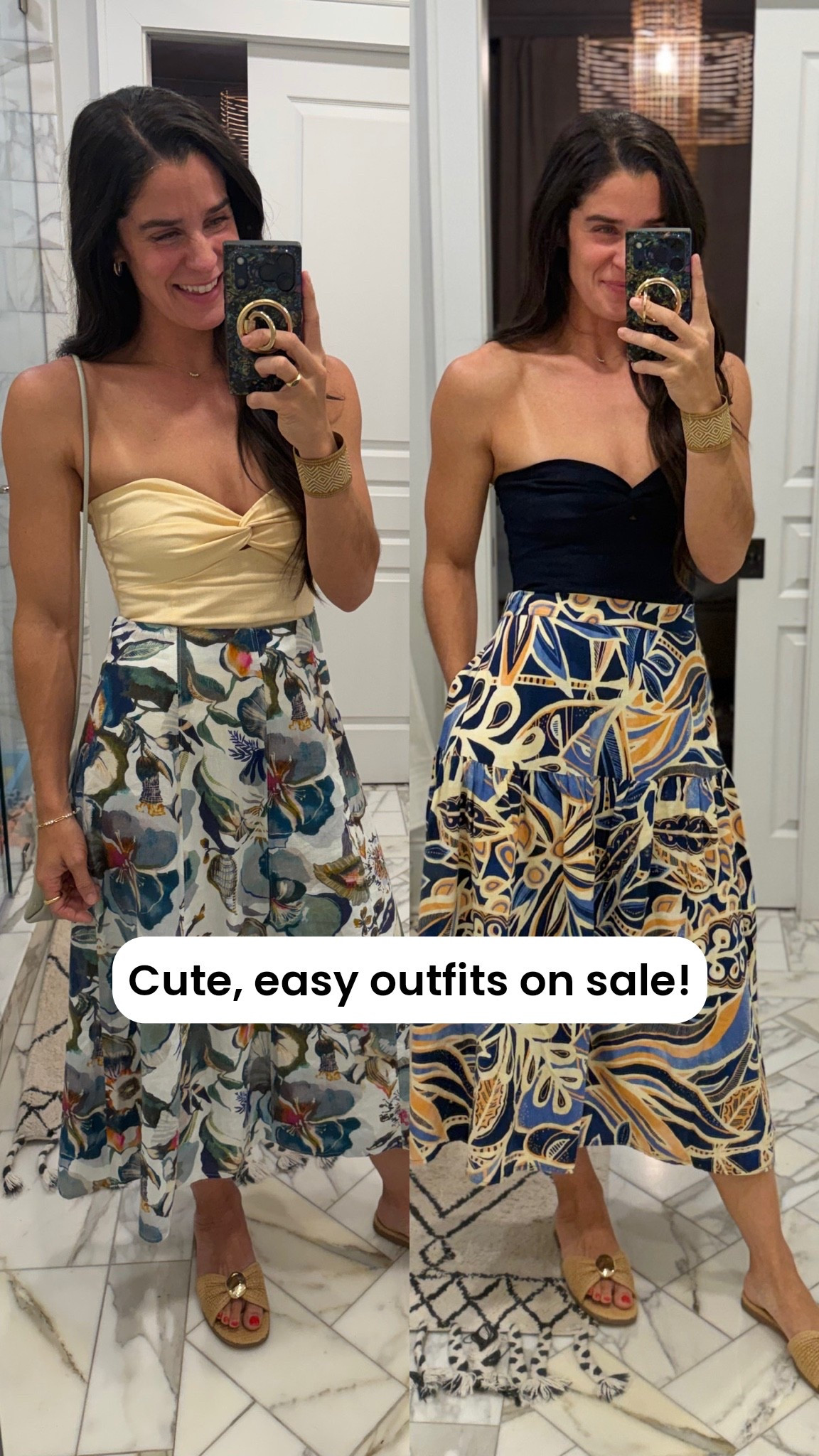 Two similar looks mostly from Banana Republic Factory.

Made up of pieces that can be worn multiple ways/with multiple looks, so comfortable and on sale!

I felt so pretty in these easy outfits. 
The second skirt has pockets 🙌

Tops and skirts run TTS.

My shoes are from @Target 
I’ve been wearing them with everything!

#LTKootd #LTKmomlife #LTKSaleAlert