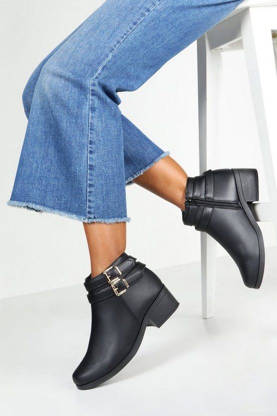 Double Buckle Chelsea Ankle Boots | Boohoo.com (US & CA)