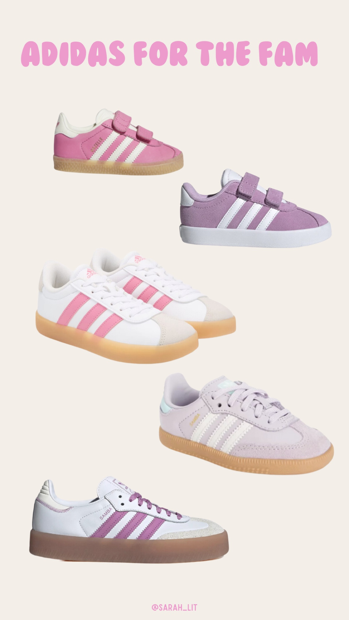 Adidas we wore for Daisy Day and princess day  in Disney! Girls and I all were comfortable all day walking. I sized down a half size! Kids adidas purple pink adidas 

#LTKShoeCrush #LTKFamily #LTKKids