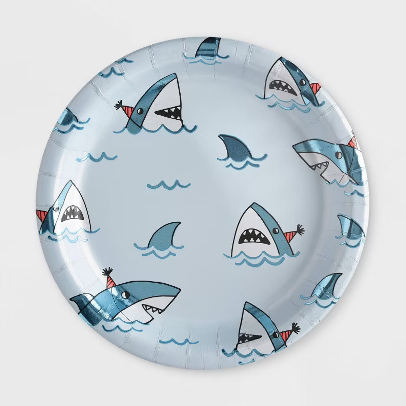 10ct Shark Dinner Paper Plates - Spritz™ | Target