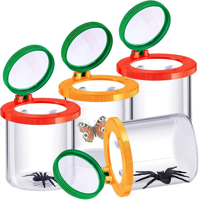 Skylety 4 Pcs Insert Bug Viewer Magnifier Backyard Explorer Bug Catcher Kit for Kids Insect Cage ... | Amazon (US)
