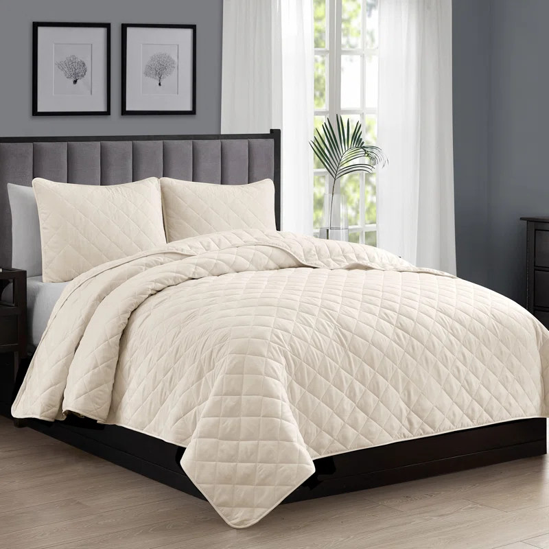 Wayfair Basics® Microfiber Reversible Diamond Quilt Set & Reviews | Wayfair | Wayfair North America