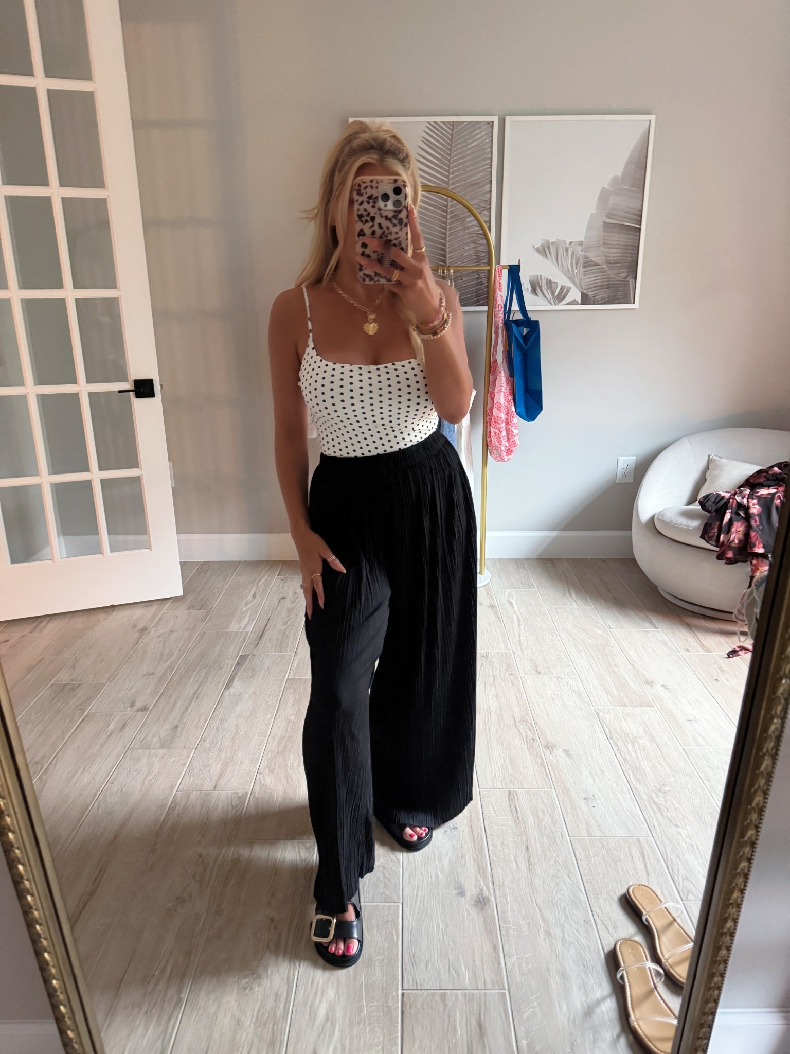 Casual date night look tonight!! Obsessed with these comfy flowy pants that are perfect for summer! I did a size medium, slightly large but I wouldn’t go down to a small :) small in the bodysuit! 

#LTKFindsUnder100 #LTKSummerEdit #LTKPetite