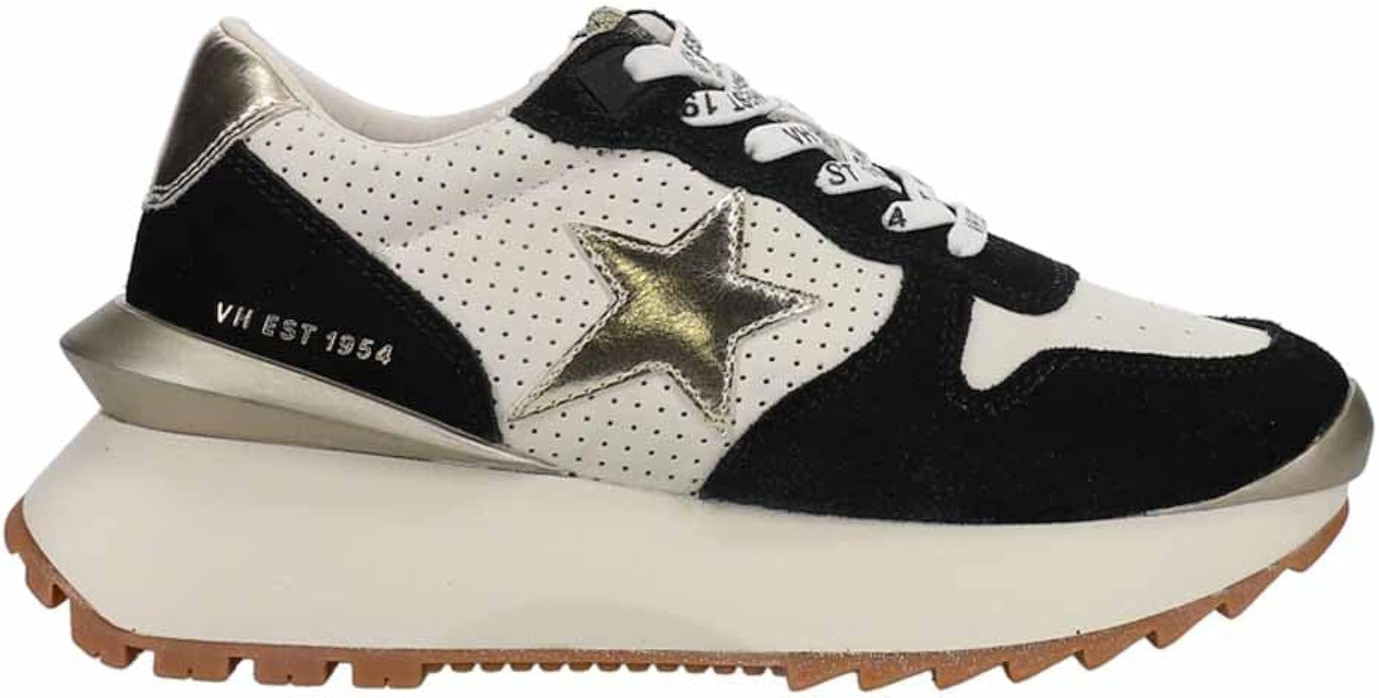 VINTAGE HAVANA Womens Major Glitter Platform Slip Onsneakers Sneakers Shoes Casual - Black, Silve... | Amazon (US)