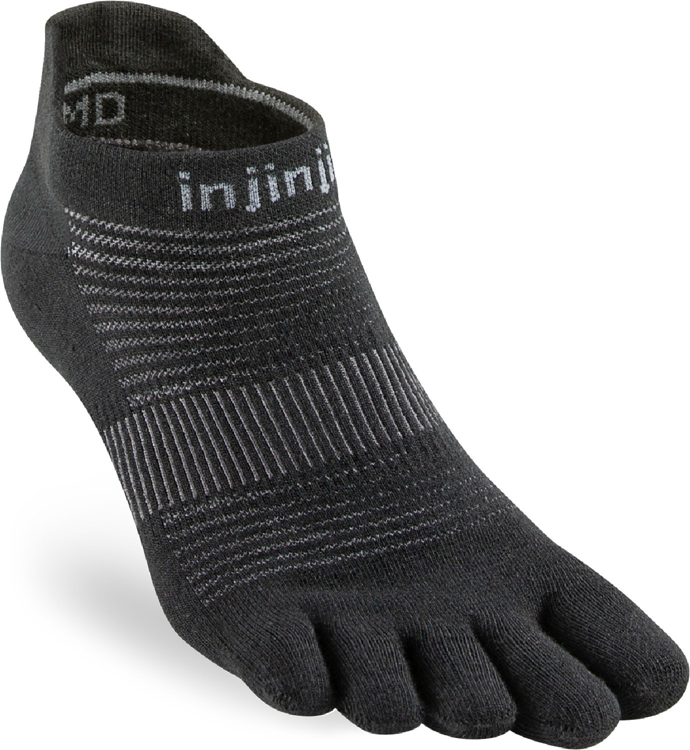 Injinji Run Lightweight No-Show Socks Black S | REI