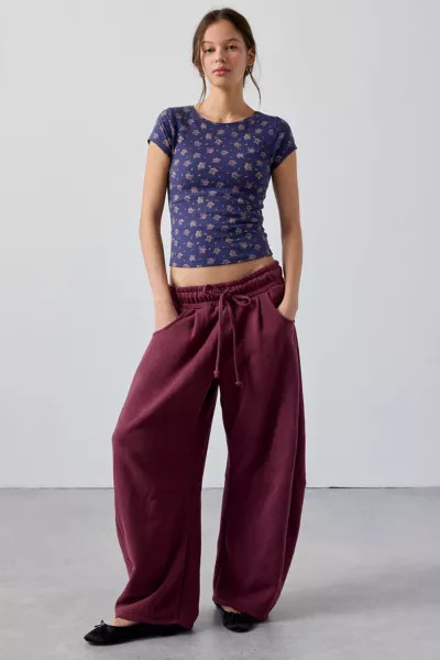 Out From Under Essential Barrel Leg Full Length Sweatpant | Urban Outfitters (US and RoW)