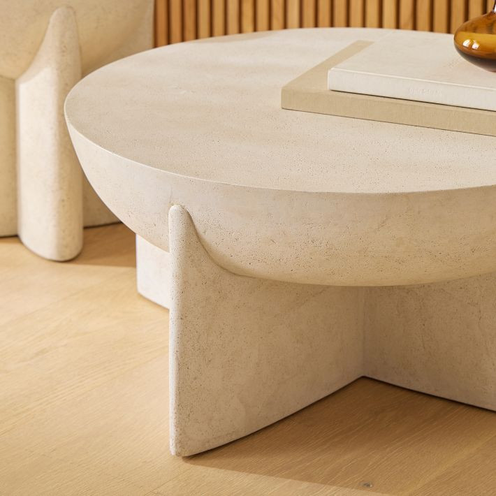 Monti Lava Stone Coffee Table (30") | West Elm (US)