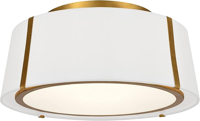 Fulton 3 Light Gold Ceiling Mount - Ceiling Light for Living Room, Hallway Light, Foyer, Dining F... | Amazon (US)
