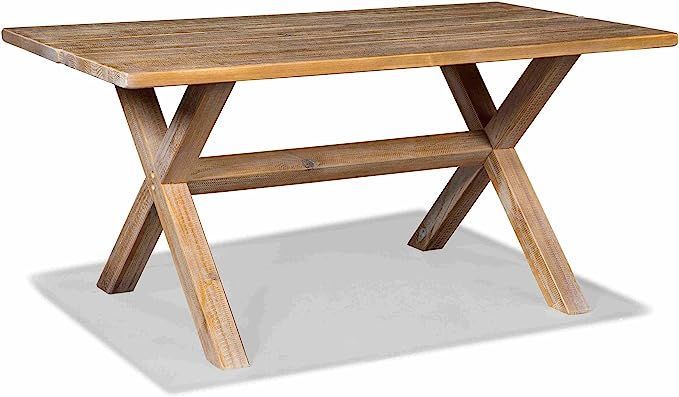 Grain Wood Furniture Montauk 63" Trestle Dining Table, Driftwood | Amazon (US)