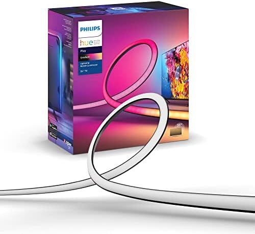 Amazon.com: Philips Hue Gradient LightStrip 75" (Sync with TV, Music and Gaming), Hue Hub & Hue S... | Amazon (US)