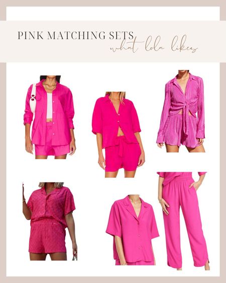I love a matching set and hot pink is the perfect color for summer!

#matchingsets

#LTKFind #LTKstyletip #LTKSeasonal