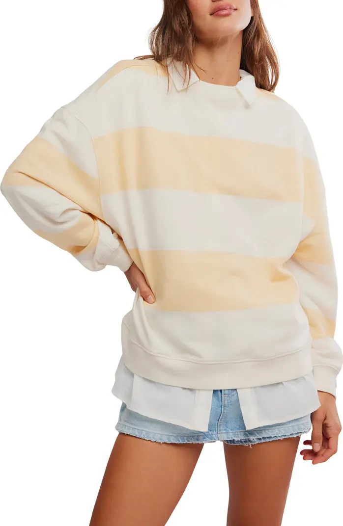 Oversize Stripe Sweatshirt | Nordstrom