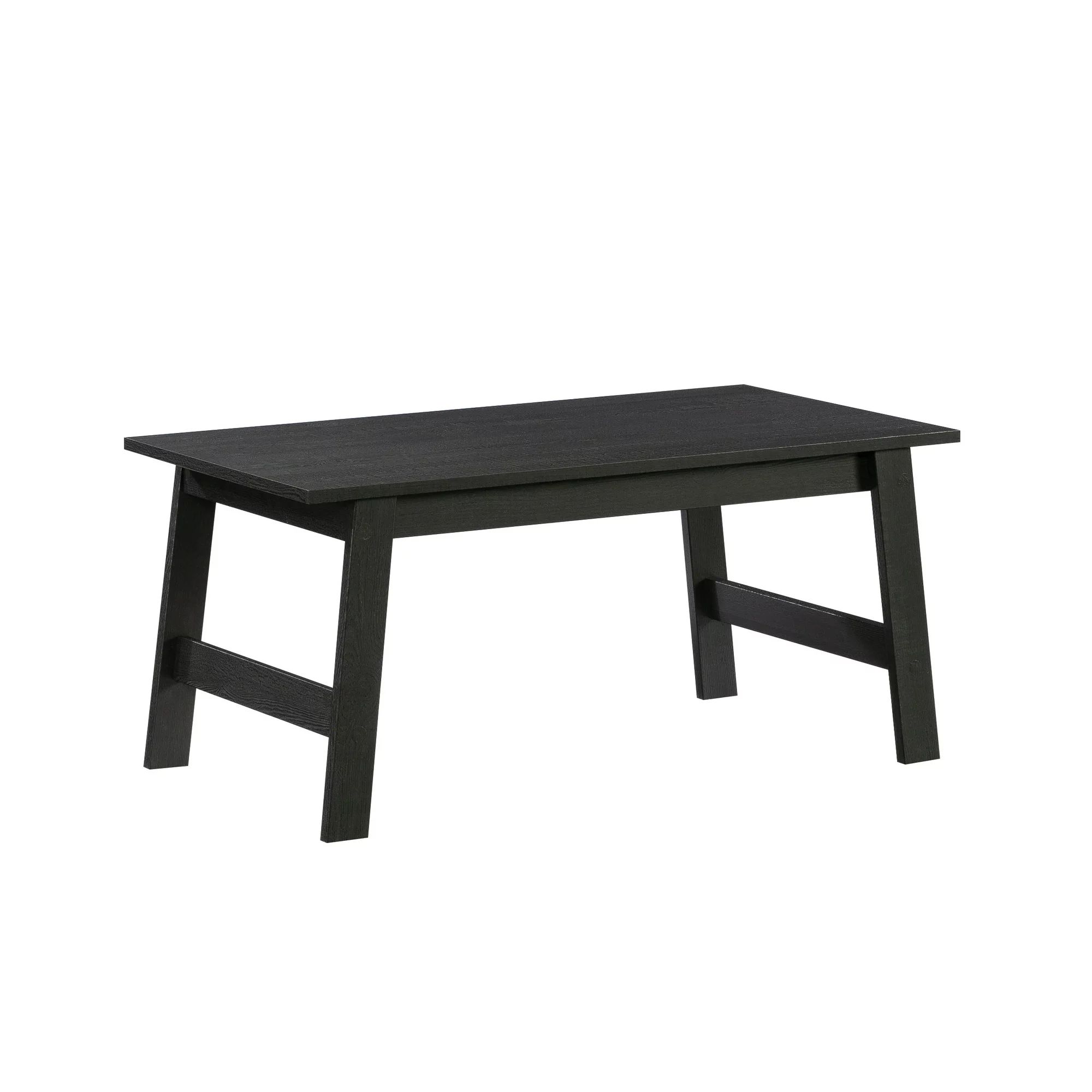 Mainstays Wood Rectangle Coffee Table, Black Finish | Walmart (US)