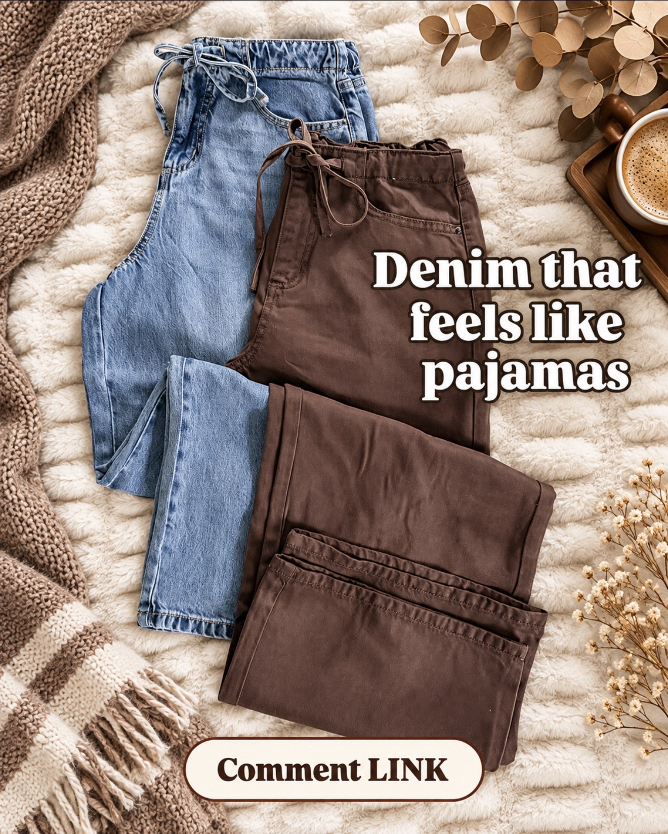 Denim that actually feels like pajamas?! YES PLEASE 😂🙌 Soft, pull-on, and available in the prettiest blue and chocolate brown. Comment LINK and I’ll send them over!

#LTKOver40 #LTKSeasonal #LTKootd