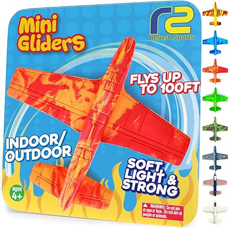 Airplane Toy Foam Glider Plane for Kids - Christmass Gifts for Grandkids - Kids Stocking Stuffers... | Amazon (US)