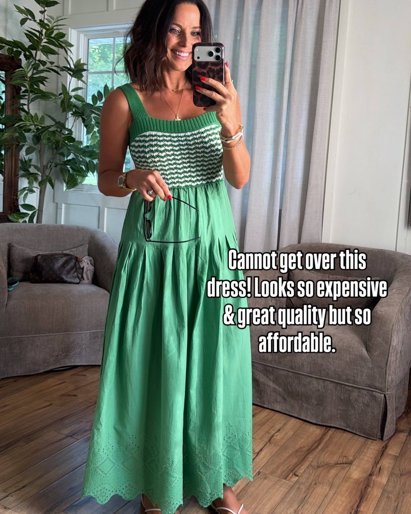 This Walmart dress looks so much more expensive than it is! 💚 The smocked detail, eyelet hem, and gorgeous green color make it feel like a boutique find. One of my favorite dresses I’ve picked up this season!

Size XS
5’3” for reference

#WalmartFashion #WalmartFinds #AffordableStyle #SummerDress #BoutiqueStyle #BudgetFashion #EverydayStyle #LTKStyle #GreenDress #WalmartStyle