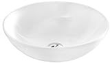 CeraStyle 071600-U-No Hole Zero Round Ceramic Vessel Sink, White | Amazon (US)