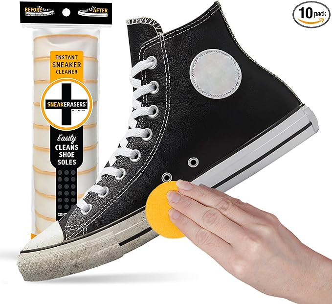 SneakERASERS Instant Sole and Sneaker Cleaner, Premium, Disposable, Dual-Sided Sponge for Cleanin... | Amazon (US)