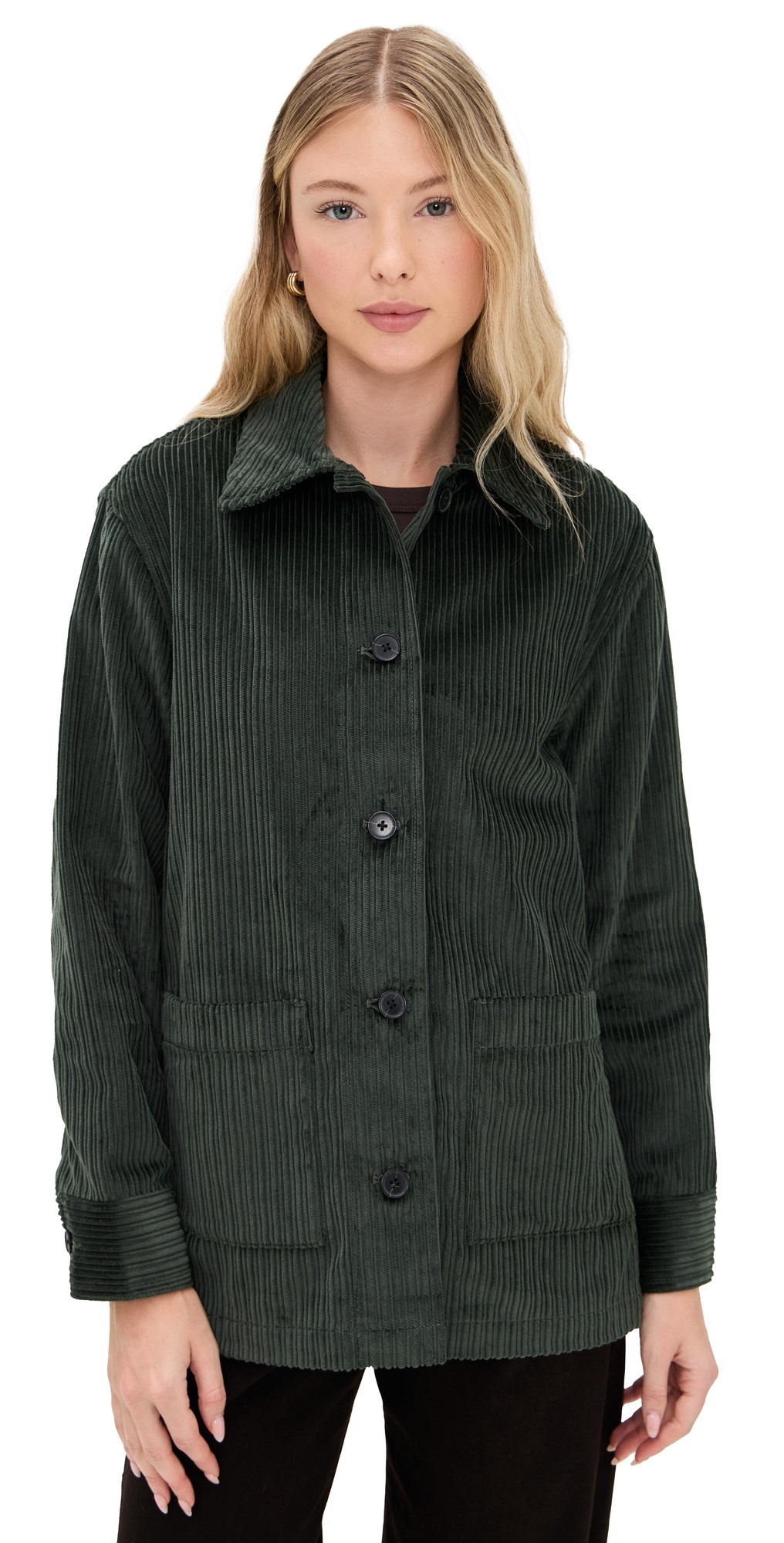 Madewell Corduroy Chore Jacket Graphite Green M | Shopbop