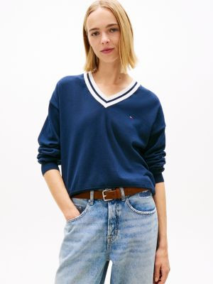 Tommy Jeans Relaxed Fit V-Neck Sweater | Tommy Hilfiger | Tommy Hilfiger (US)