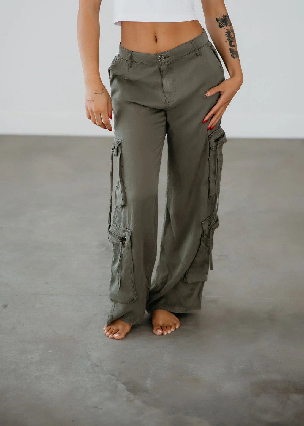 Emersyn Risen Tencel Cargo Pants | Lauriebelles