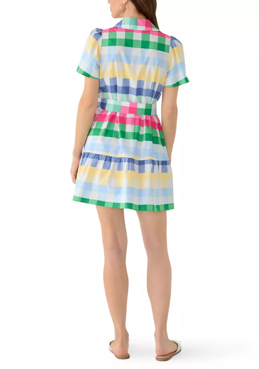 Women's Belted Plaid Shirtdress | Belk