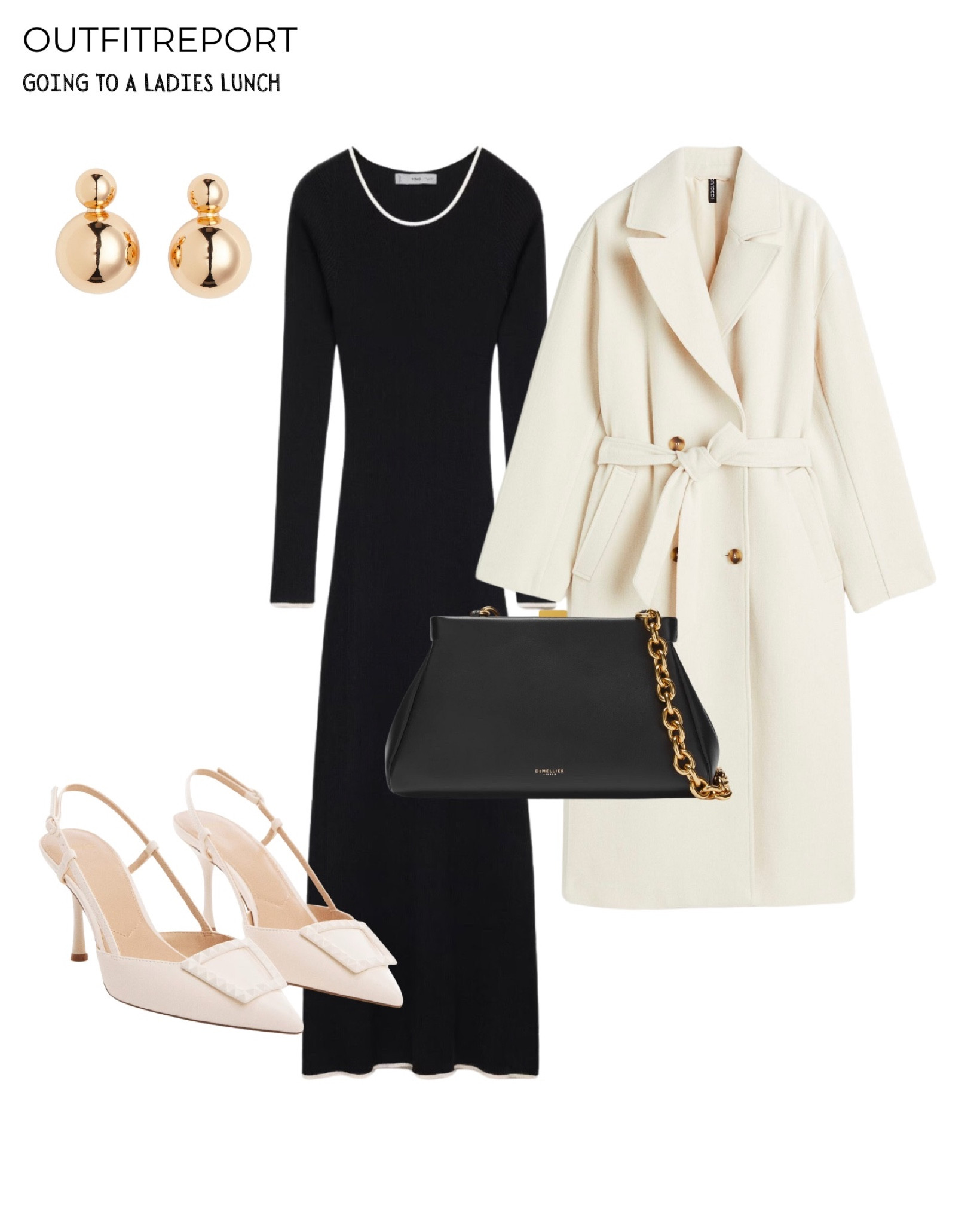 Maxi dress knit dress white coat jacket white heels

#LTKstyletip #LTKshoecrush #LTKitbag