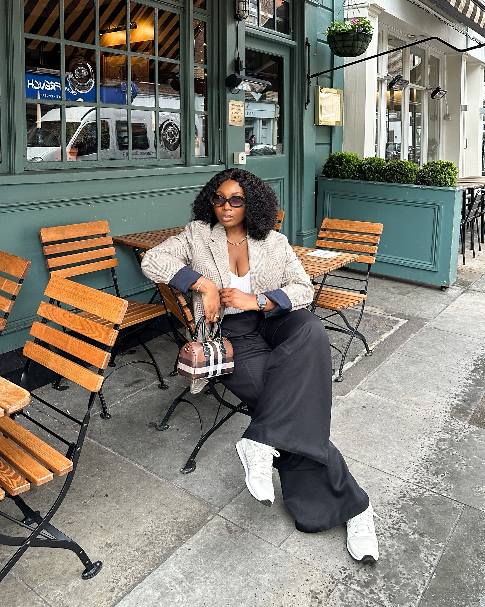 Casual outfit with black high waisted and wide leg pants. I’m wearing a size 14 in the Kotn bottoms! 

#LTKFind #LTKworkwear #LTKstyletip