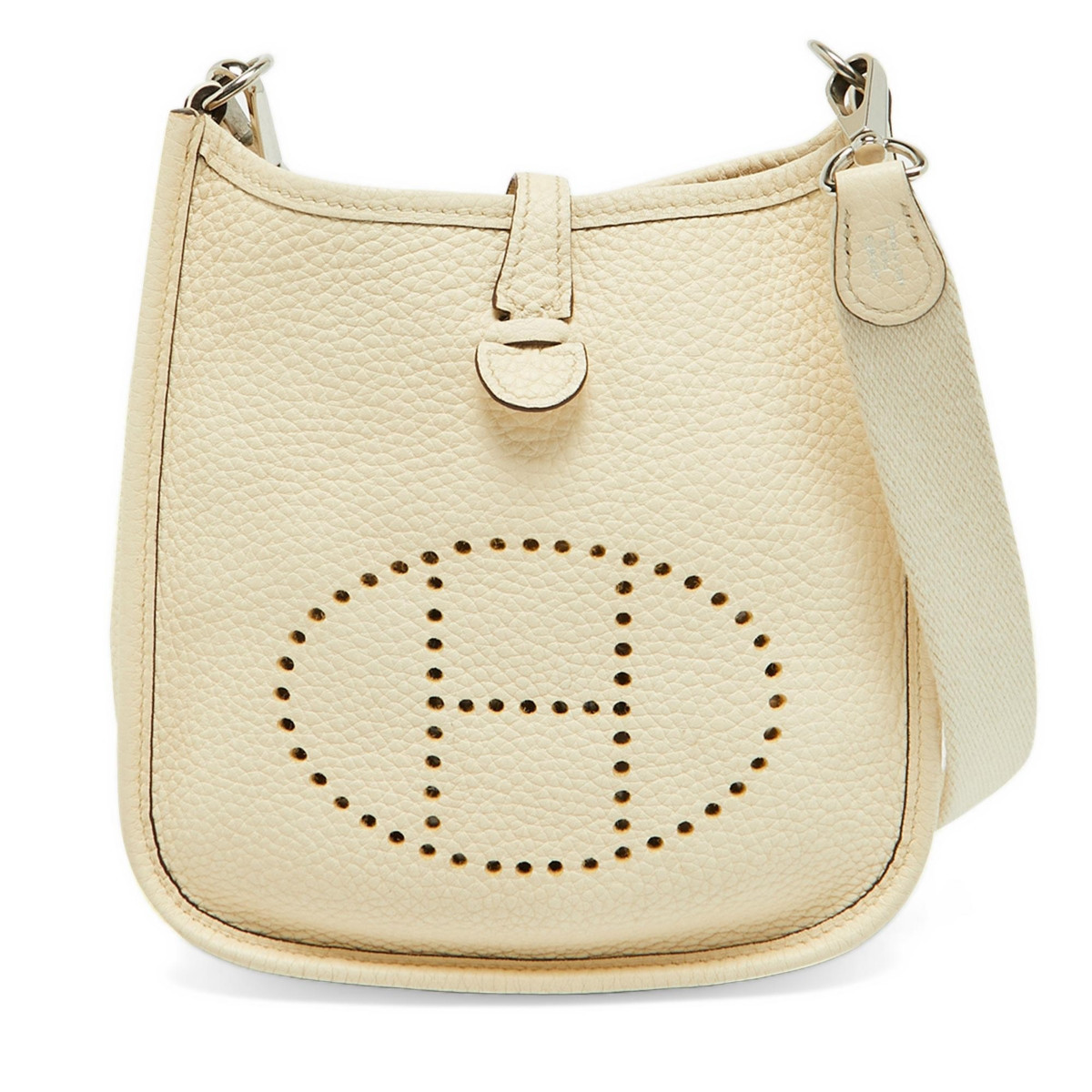 Pre-Owned Hermes Women's Clemence Leather Bag - White | Macy's