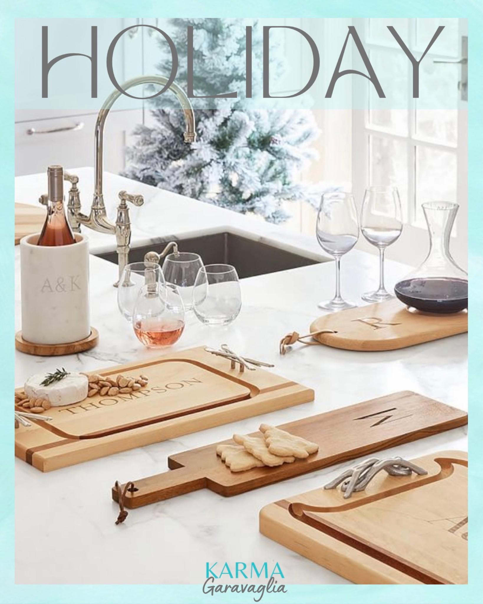Mark & Graham holiday, holiday decor, charcuterie board, hostess gift, Thanksgiving, Christmas, holiday decor, entertaining, wine chiller, wine glass, #markandgraham #charcuterie #charcuterieboard #christmas #hostgift #giftidea #monogramgift #winedecanter #cuttingboard #monogrammedgift

Follow me @karmagaravaglia for more fashion finds, beauty faves, lifestyle, home decor, sales and more! So glad you’re here!! XO!!

#LTKunder100 #LTKHoliday #LTKstyletip