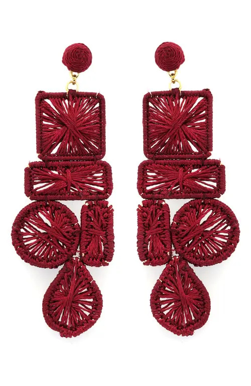 Panacea Thread Shapes Drop Earrings in Red at Nordstrom | Nordstrom