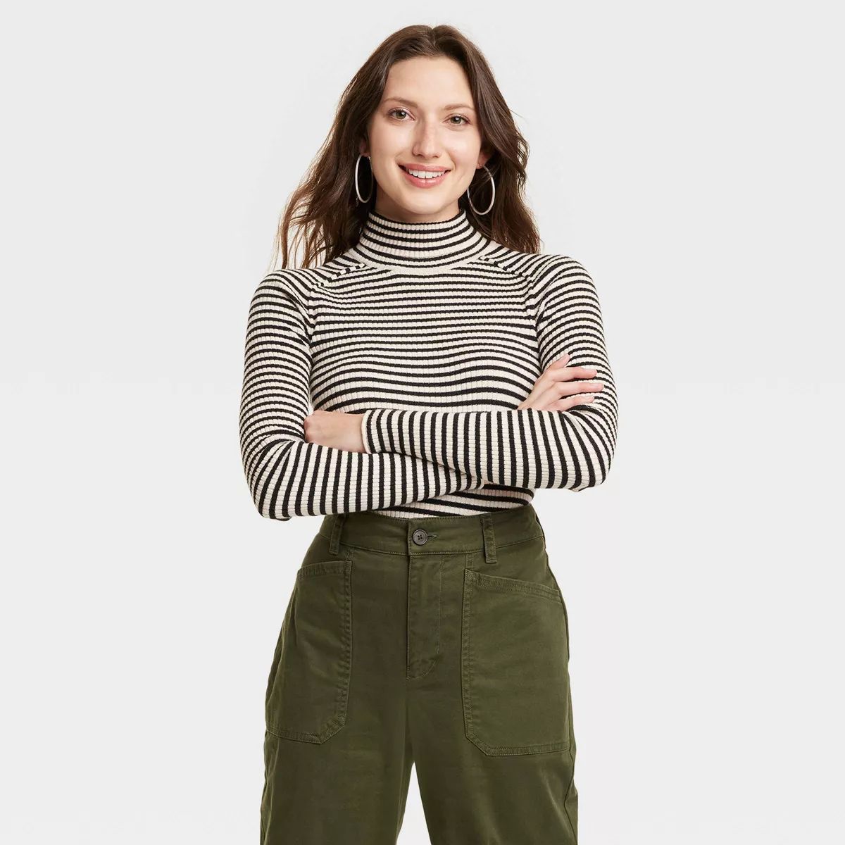 Women's Shrunken Rib Turtleneck Pullover Sweater - Universal Thread™ | Target